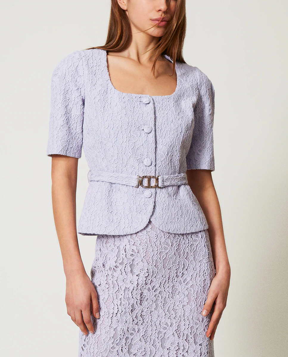 Женская куртка с цветочным кружевом Twinset, фиолетовый
Женская куртка с цветочным кружевом Twinset, фиолетовый