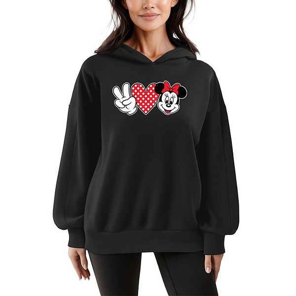 Женский оверсайз худи с принтом Minnie Mouse Peace Love Disney, Black
Женский оверсайз худи с принтом Minnie Mouse Peace Love Disney, Black