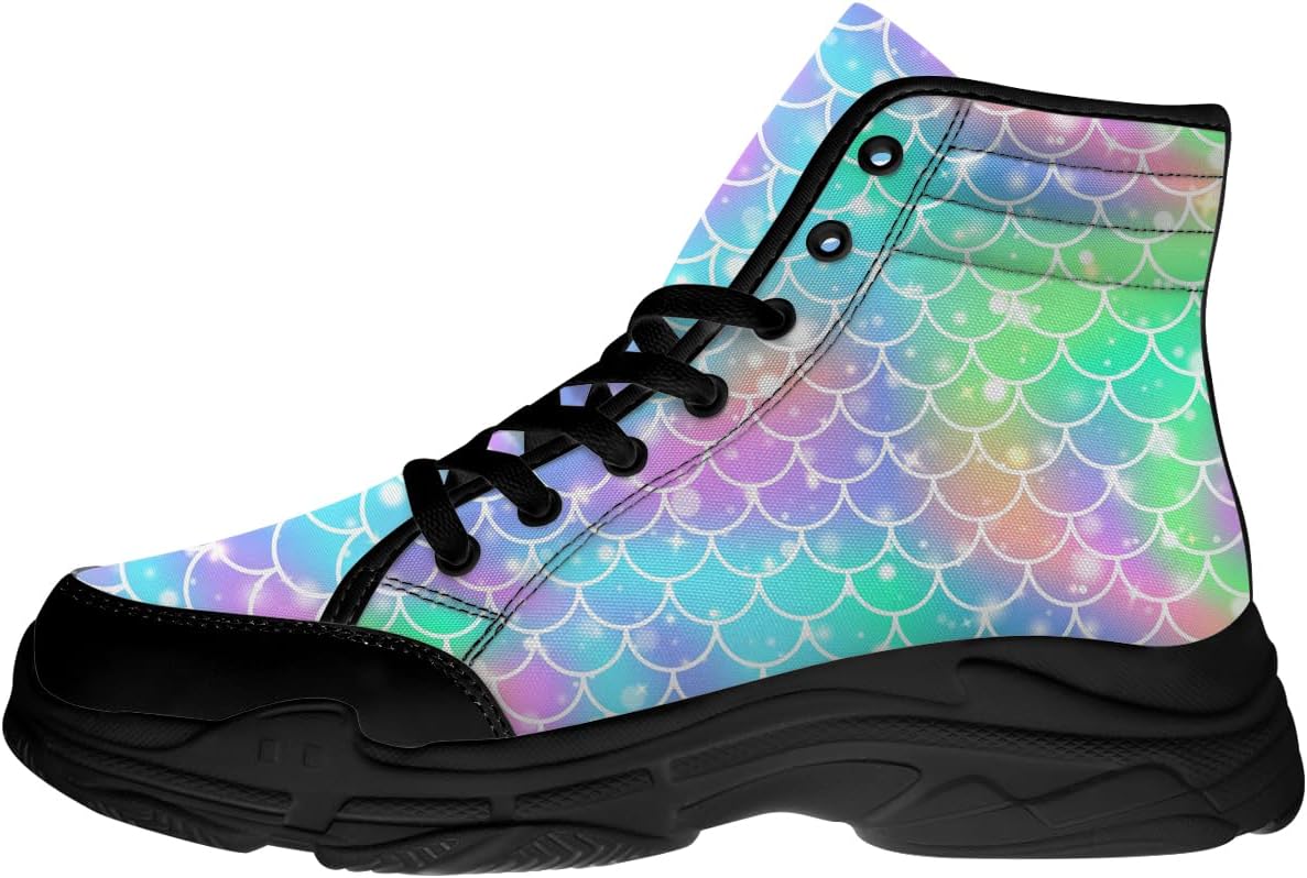 Женские высокие кеды с мерцающими чешуйками русалки, шнуровка, 3D принт на холщовой ткани, подарки для нее и для него Quorax, 3102 Mermaid Multicolor
Женские высокие кеды с мерцающими чешуйками русалки, шнуровка, 3D принт на холщовой ткани, подарки для нее и для него Quorax, 3102 Mermaid Multicolor