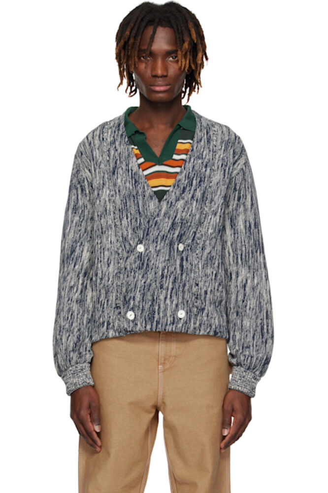 Двубортный кардиган темно-синего цвета Bode
Двубортный кардиган темно-синего цвета Bode