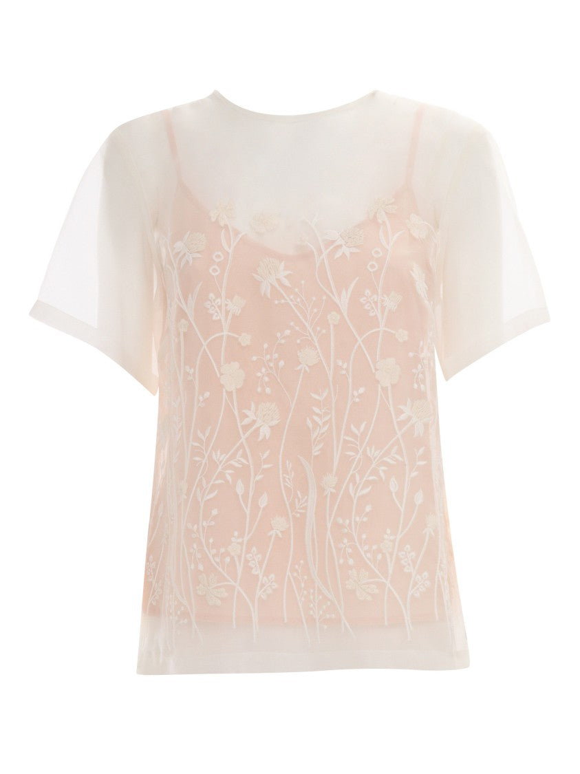 Шелковая блузка с цветочной вышивкой P.A.R.O.S.H., Neutrals
Шелковая блузка с цветочной вышивкой P.A.R.O.S.H., Neutrals