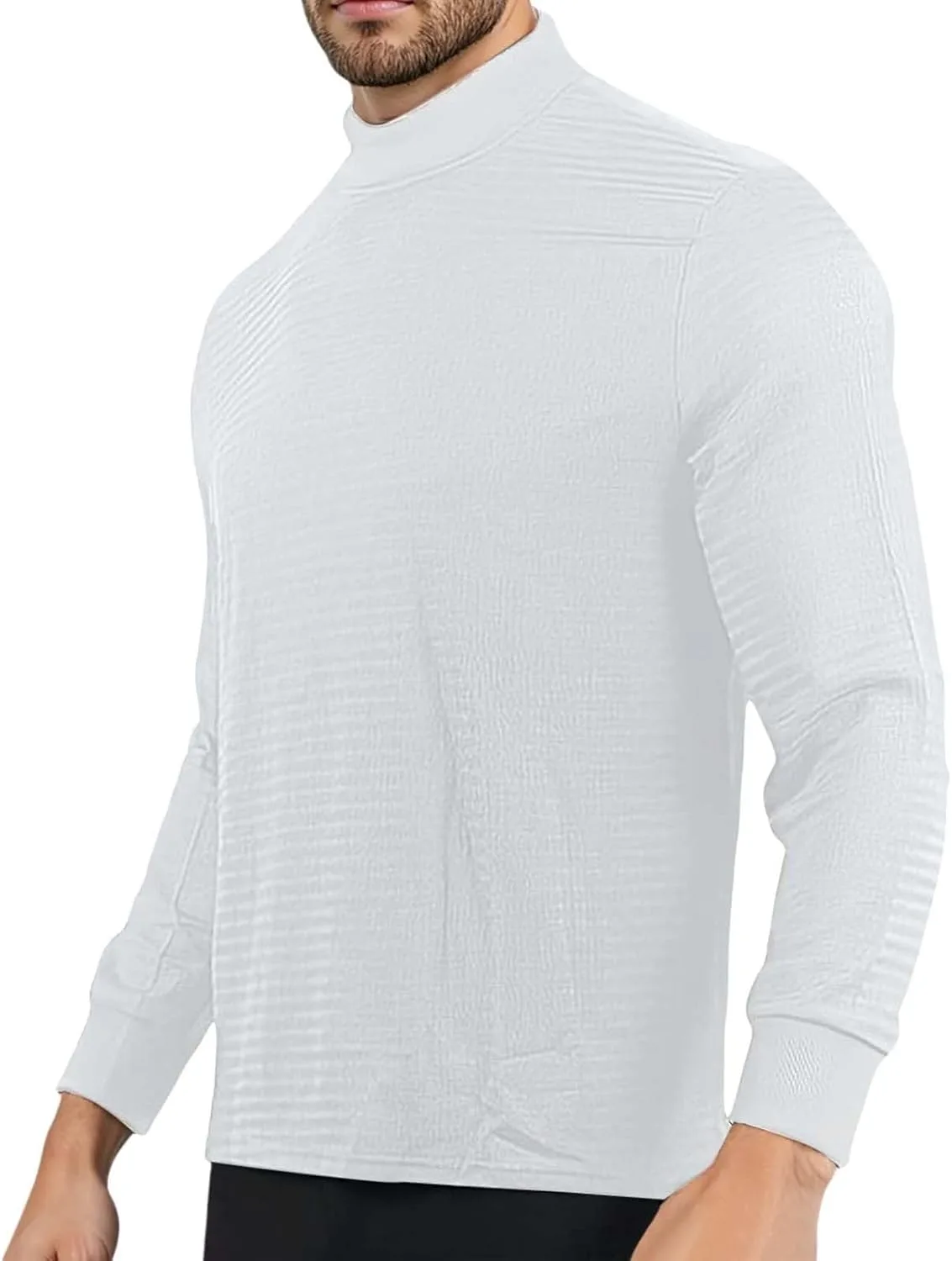 Модная мужская футболка с длинным рукавом и воротником-стойкой в стиле водной ряби
Модная мужская футболка с длинным рукавом и воротником-стойкой в стиле водной ряби