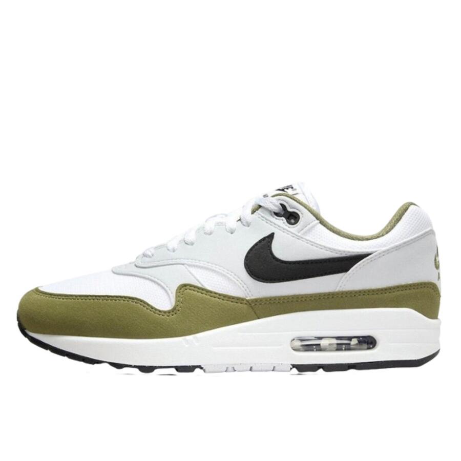 NIKE Кроссовки Air Max 1 белые, чёрные, средние, оливковые
NIKE Кроссовки Air Max 1 белые, чёрные, средние, оливковые