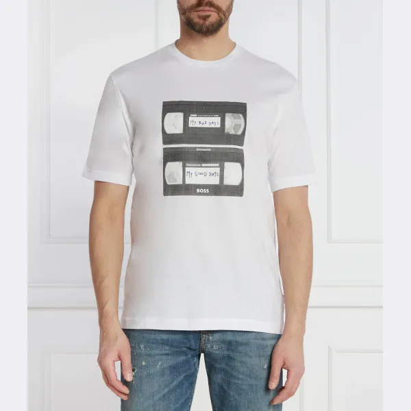 Бирюзовая футболка свободного кроя Boss, белый
Бирюзовая футболка свободного кроя Boss, белый