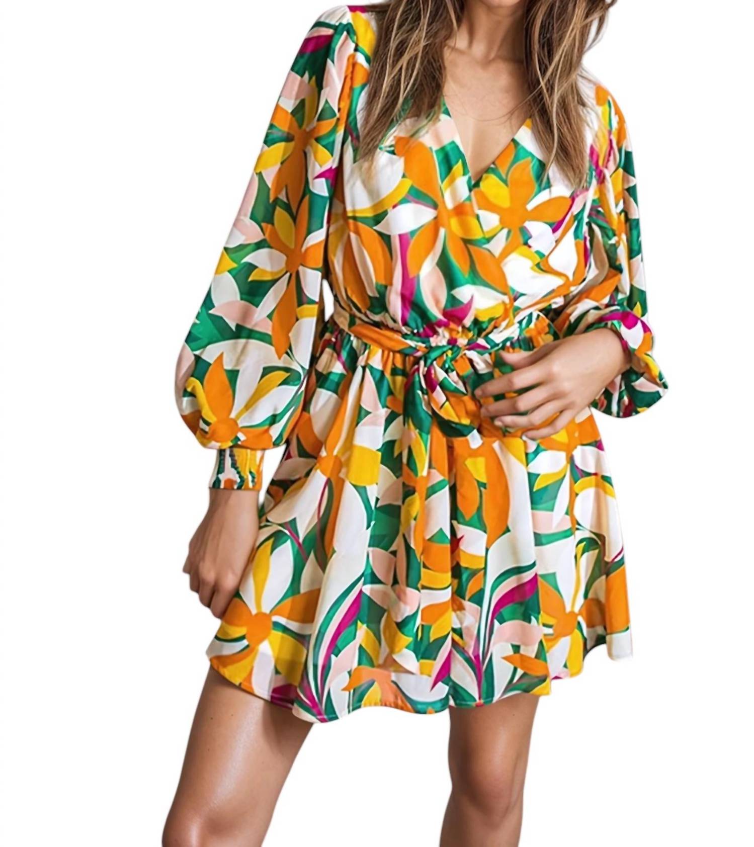 Мини-платье Sandra Surplice с длинными рукавами из шифона оранжевого цвета FLYING TOMATO
Мини-платье Sandra Surplice с длинными рукавами из шифона оранжевого цвета FLYING TOMATO