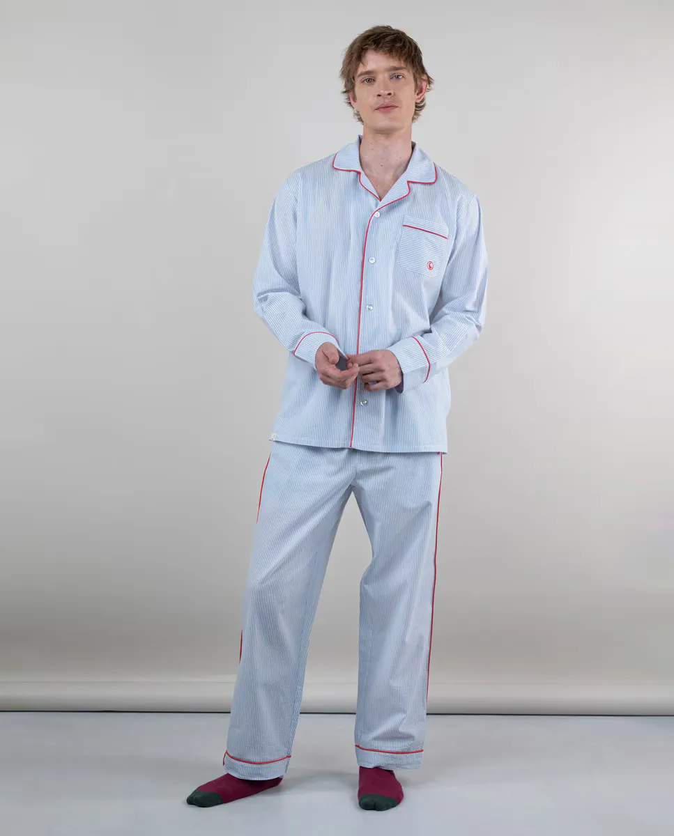 Пижама унисекс в синюю полоску El Ganso
Пижама унисекс в синюю полоску El Ganso