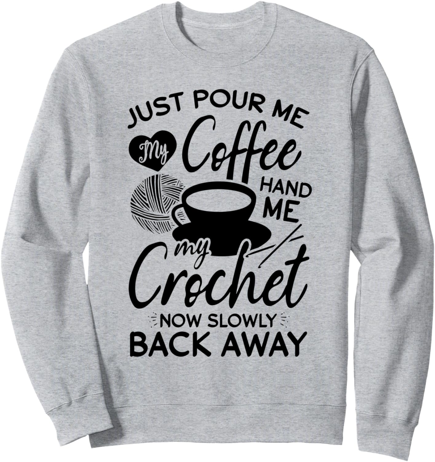 Толстовка, Просто налей мне кофе, подай мне мою вязаную толстовку Funny Crochet Quotes, серый
Толстовка, Просто налей мне кофе, подай мне мою вязаную толстовку Funny Crochet Quotes, серый