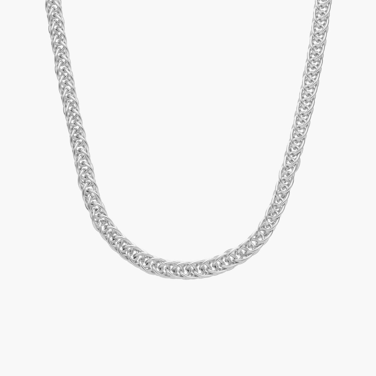 20-дюймовая квадратная пшеничная цепочка из платины (3 мм) Blue Nile