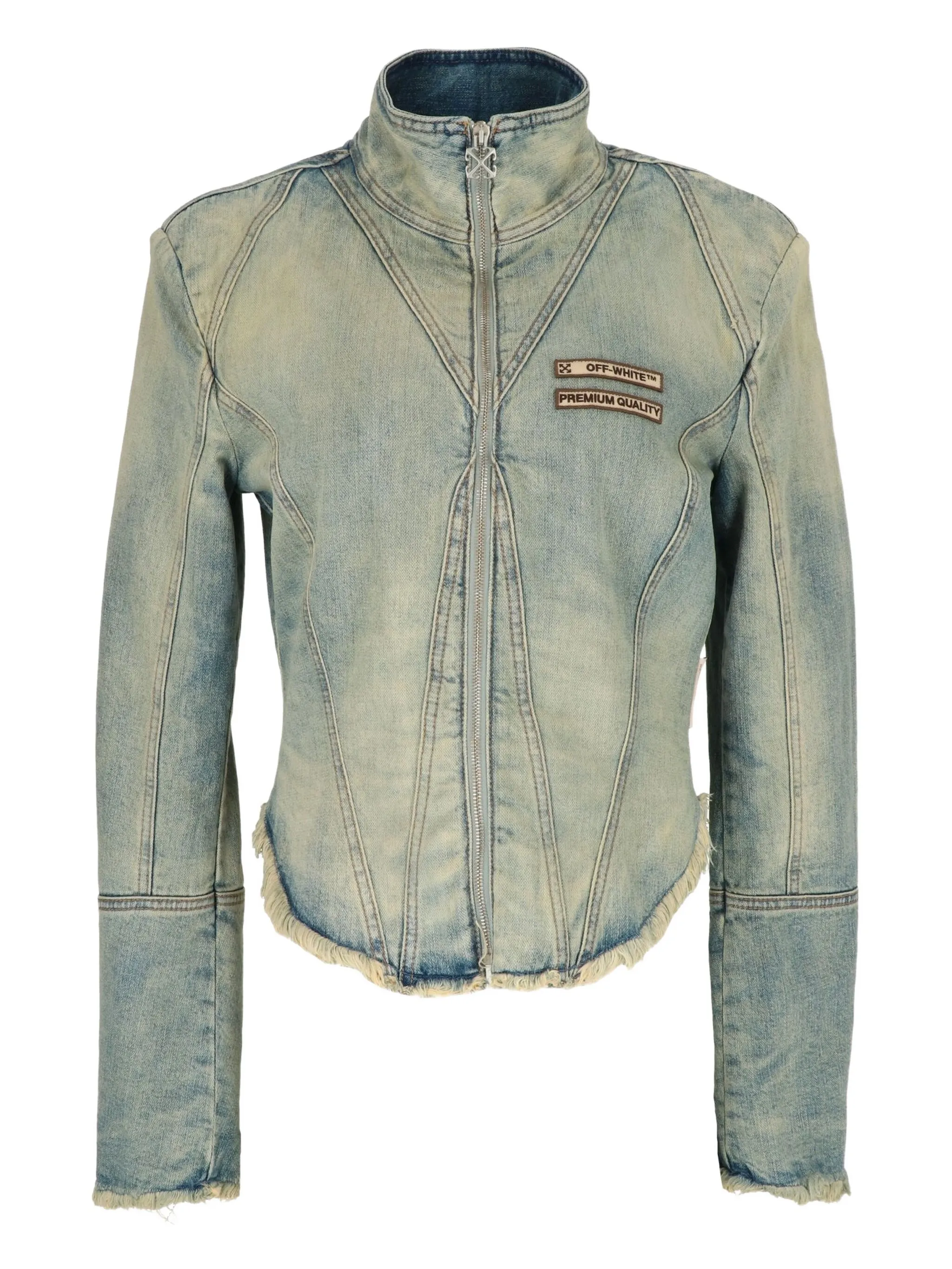 Джинсовая куртка с бахромой и логотипом Off-White, синий
Джинсовая куртка с бахромой и логотипом Off-White, синий