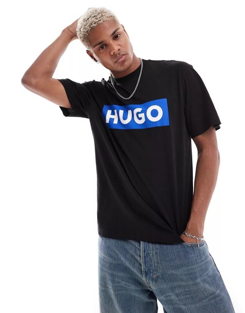 Черная свободная футболка с логотипом HUGO BLUE, Черный, Черная свободная футболка с логотипом HUGO BLUE
Черная свободная футболка с логотипом HUGO BLUE, Черный, Черная свободная футболка с логотипом HUGO BLUE