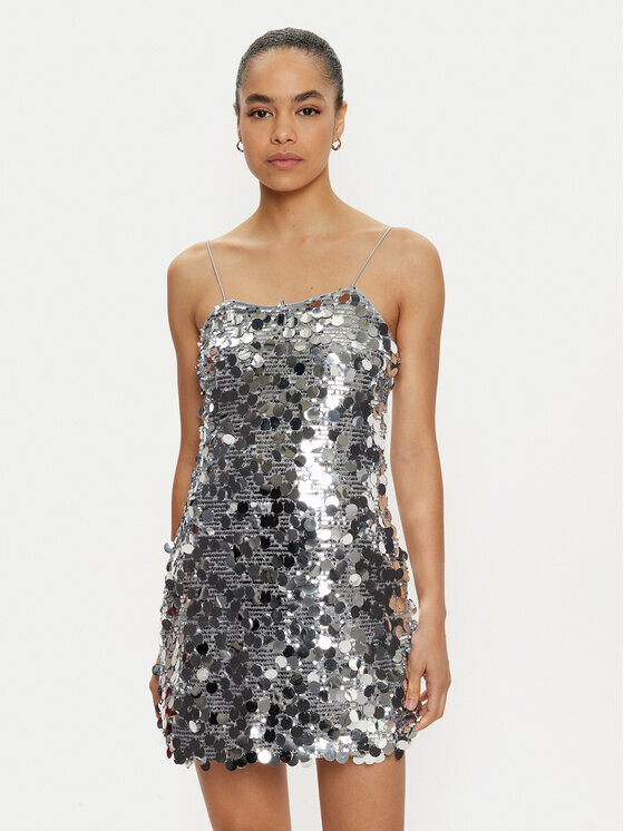 Коктейльное платье стандартного кроя Only, серебряный
Коктейльное платье стандартного кроя Only, серебряный