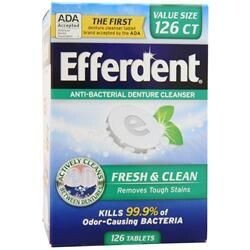 Efferdent Антибактериальное средство для чистки зубных протезов Fresh & Clean 126 таблеток
Efferdent Антибактериальное средство для чистки зубных протезов Fresh & Clean 126 таблеток