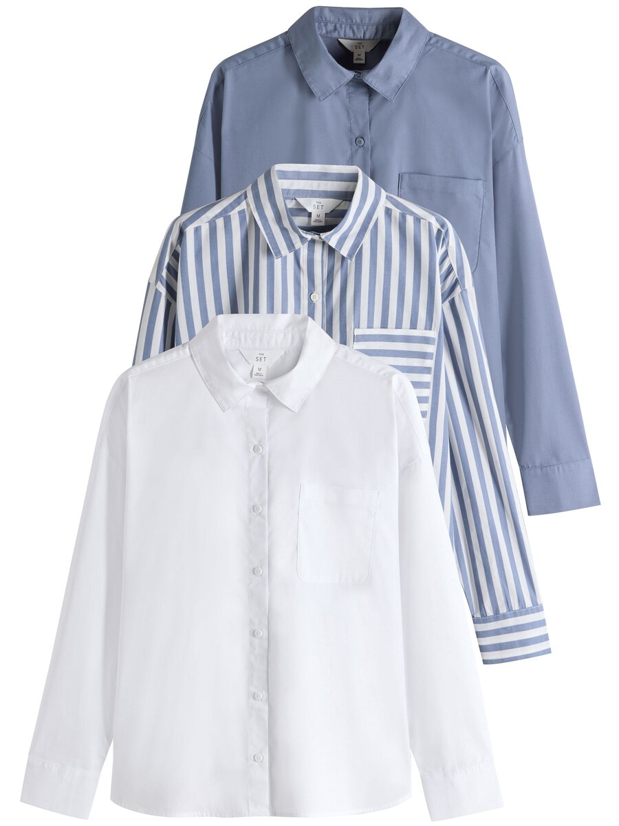 Рубашка на пуговицах классического кроя The Set, синий/белый
Рубашка на пуговицах классического кроя The Set, синий/белый