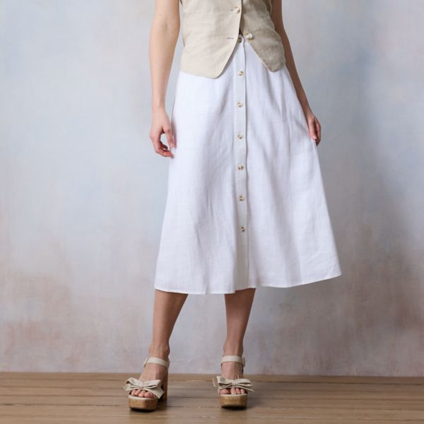 Женская юбка миди на пуговицах спереди Lc Lauren Conrad, цвет stone white
Женская юбка миди на пуговицах спереди Lc Lauren Conrad, цвет stone white