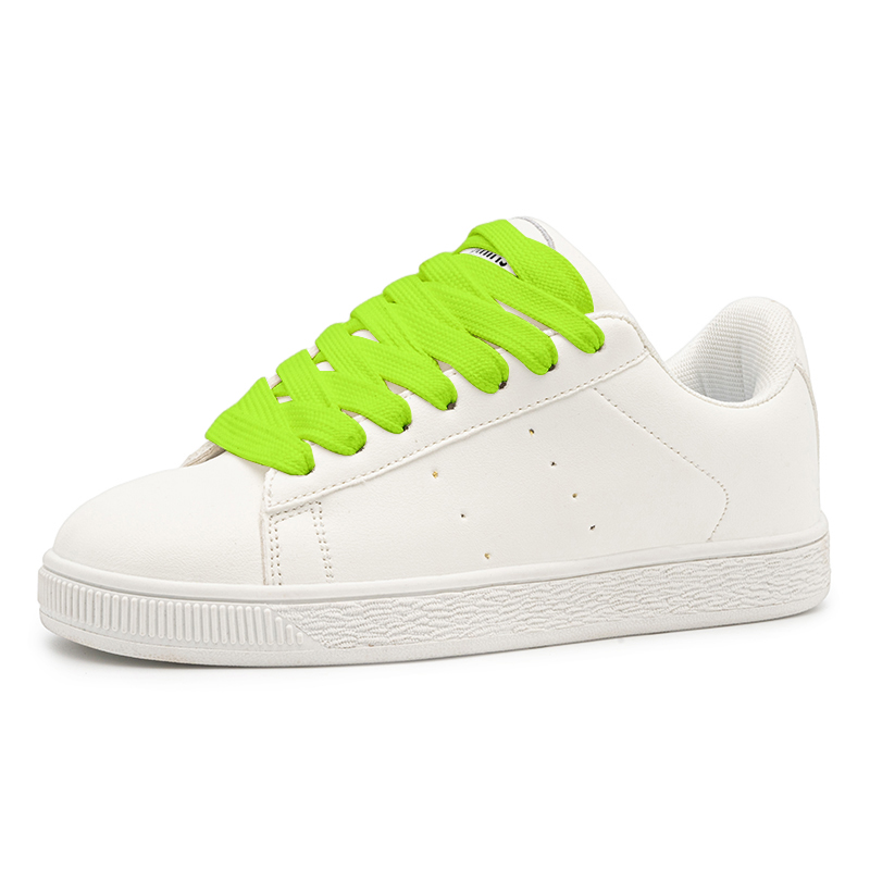 15 MINS Скользоустойчивые амортизирующие скейтерские кеды унисекс белые с зелеными шнурками, цвет White (Green Shoelace)
15 MINS Скользоустойчивые амортизирующие скейтерские кеды унисекс белые с зелеными шнурками, цвет White (Green Shoelace)