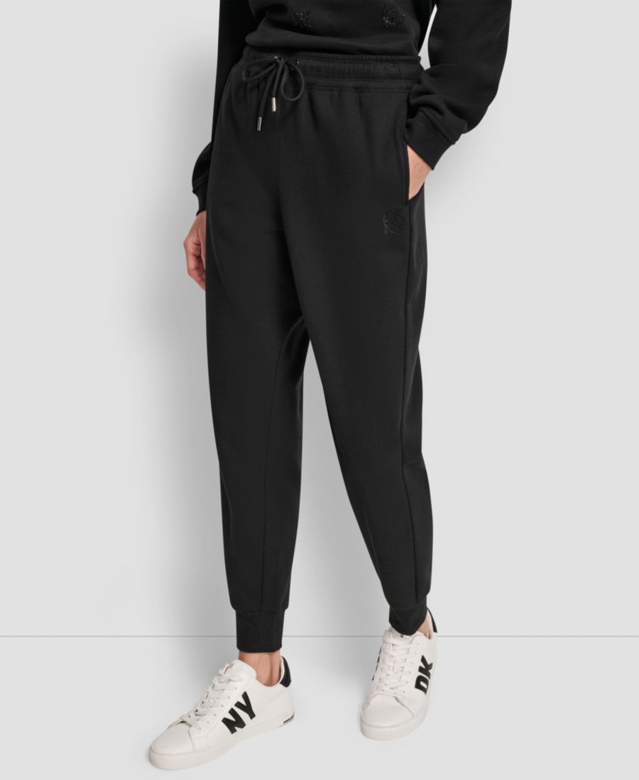 Женские спортивные брюки-джоггеры с мини-украшением стразами и свободным кроем DKNY, Black/Black
Женские спортивные брюки-джоггеры с мини-украшением стразами и свободным кроем DKNY, Black/Black