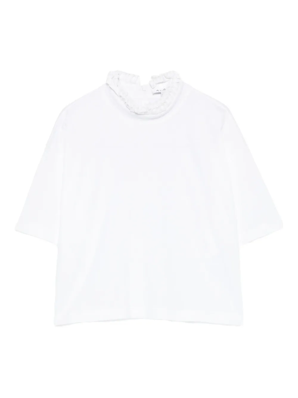 Футболка с оборками на воротнике Alaïa, белый
Футболка с оборками на воротнике Alaïa, белый