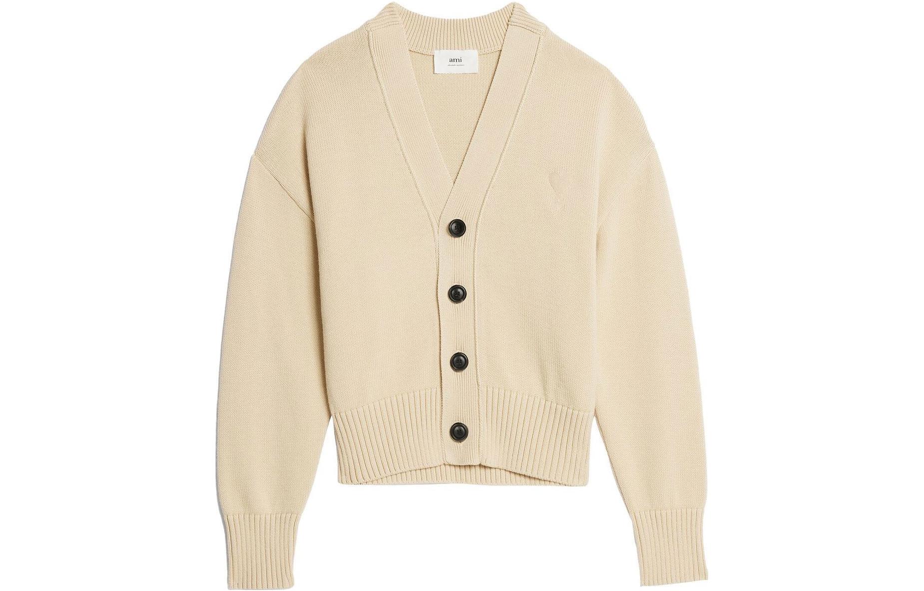 Amiparis Вязаный кардиган унисекс, бежевый, с V-образным вырезом, средней длины
Amiparis Вязаный кардиган унисекс, бежевый, с V-образным вырезом, средней длины