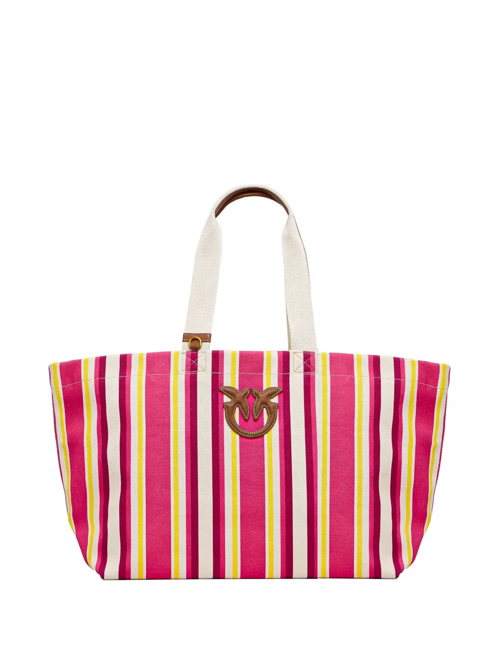 Большая сумка-тоут с нашивкой-логотипом PINKO, мультиколор 
Большая сумка-тоут с нашивкой-логотипом PINKO, мультиколор