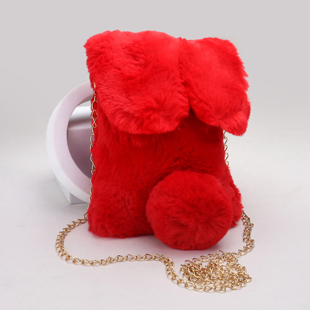 Сумка-клатч / сумка через плечо из искусственного меха в виде кролика FASHNZFAB, красный 
Сумка-клатч / сумка через плечо из искусственного меха в виде кролика FASHNZFAB, красный