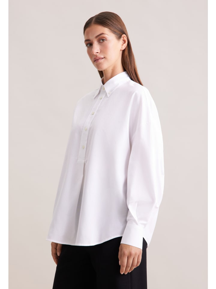 Белая блузка-рубашка свободного кроя Seidensticker
Белая блузка-рубашка свободного кроя Seidensticker