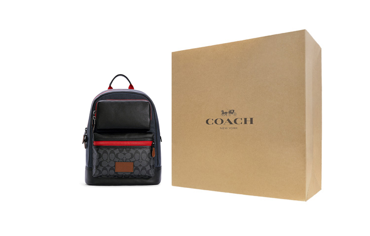 COACH Рюкзак мужской из прорезиненной ткани с кожаной спинкой темно-синий
COACH Рюкзак мужской из прорезиненной ткани с кожаной спинкой темно-синий