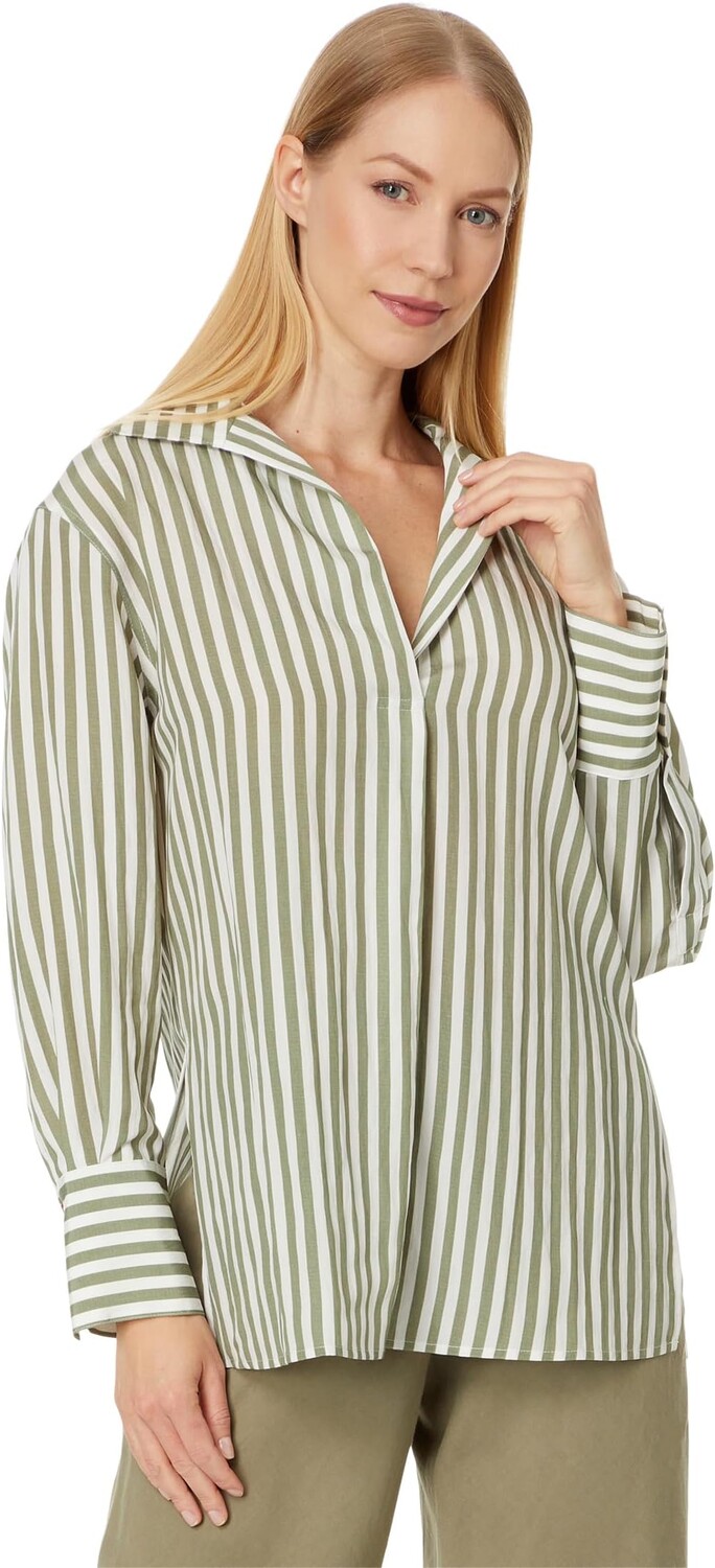 Рубашка Vince Coast Stripe Shaped Collar Pullover, цвет Sea Fern/Optic White
Рубашка Vince Coast Stripe Shaped Collar Pullover, цвет Sea Fern/Optic White