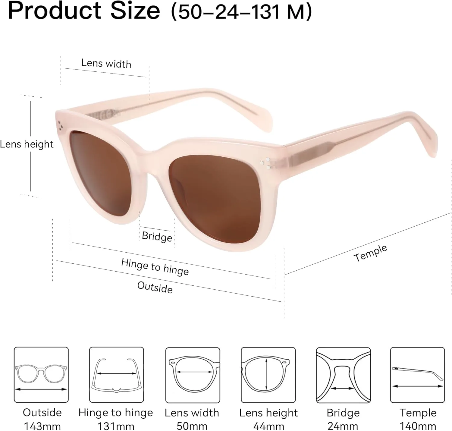 ZENOTTIC Модные поляризованные солнцезащитные очки для женщин: круглые солнцезащитные очки для дам - ретро-классические очки с защитой UV400, C02 Beige / Brown
ZENOTTIC Модные поляризованные солнцезащитные очки для женщин: круглые солнцезащитные очки для дам - ретро-классические очки с защитой UV400, C02 Beige / Brown
