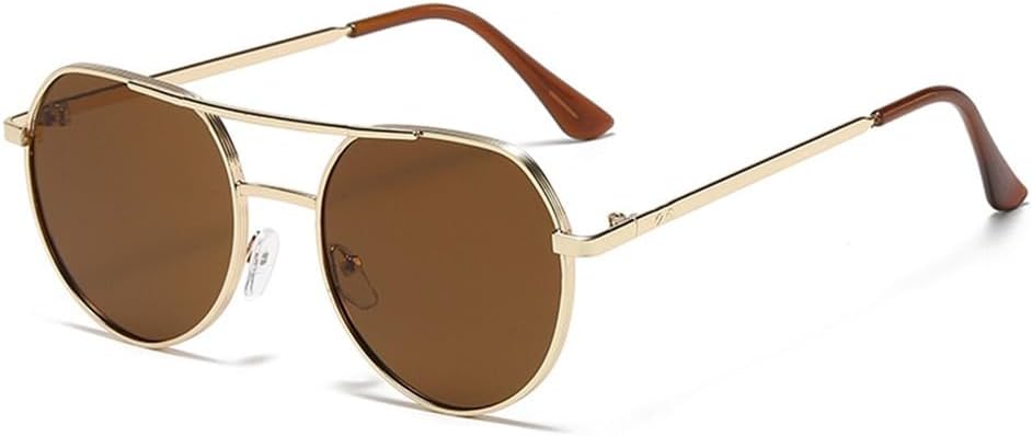 Ретро-очки для женщин, модные персонализированные металлические солнцезащитные очки для мужчин, стильные классические очки с защитой от УФ-излучения UV400 KTUCN, Gold Brown
Ретро-очки для женщин, модные персонализированные металлические солнцезащитные очки для мужчин, стильные классические очки с защитой от УФ-излучения UV400 KTUCN, Gold Brown
