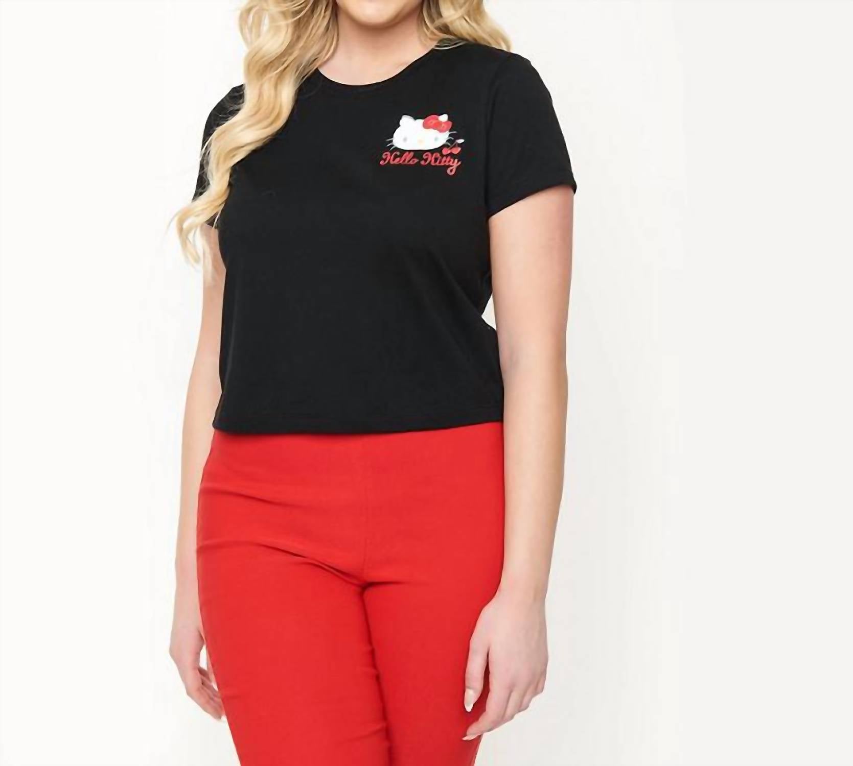 Футболка Hello Kitty Crop черного цвета Unique Vintage
Футболка Hello Kitty Crop черного цвета Unique Vintage