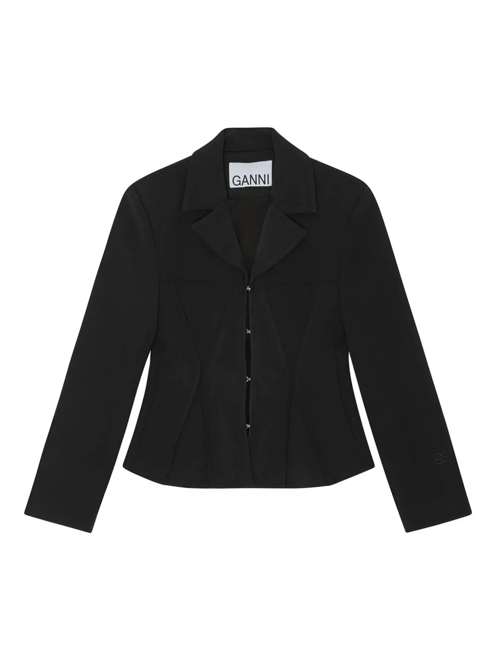 Куртка с заостренными лацканами GANNI, черный
Куртка с заостренными лацканами GANNI, черный