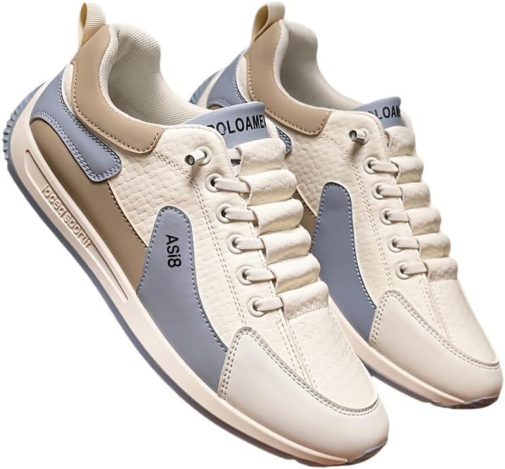 Мужские дышащие, легкие и нескользящие повседневные спортивные кроссовки на толстой резиновой подошве с модным дизайном Clolinde, белый/коричневый
Мужские дышащие, легкие и нескользящие повседневные спортивные кроссовки на толстой резиновой подошве с модным дизайном Clolinde, белый/коричневый