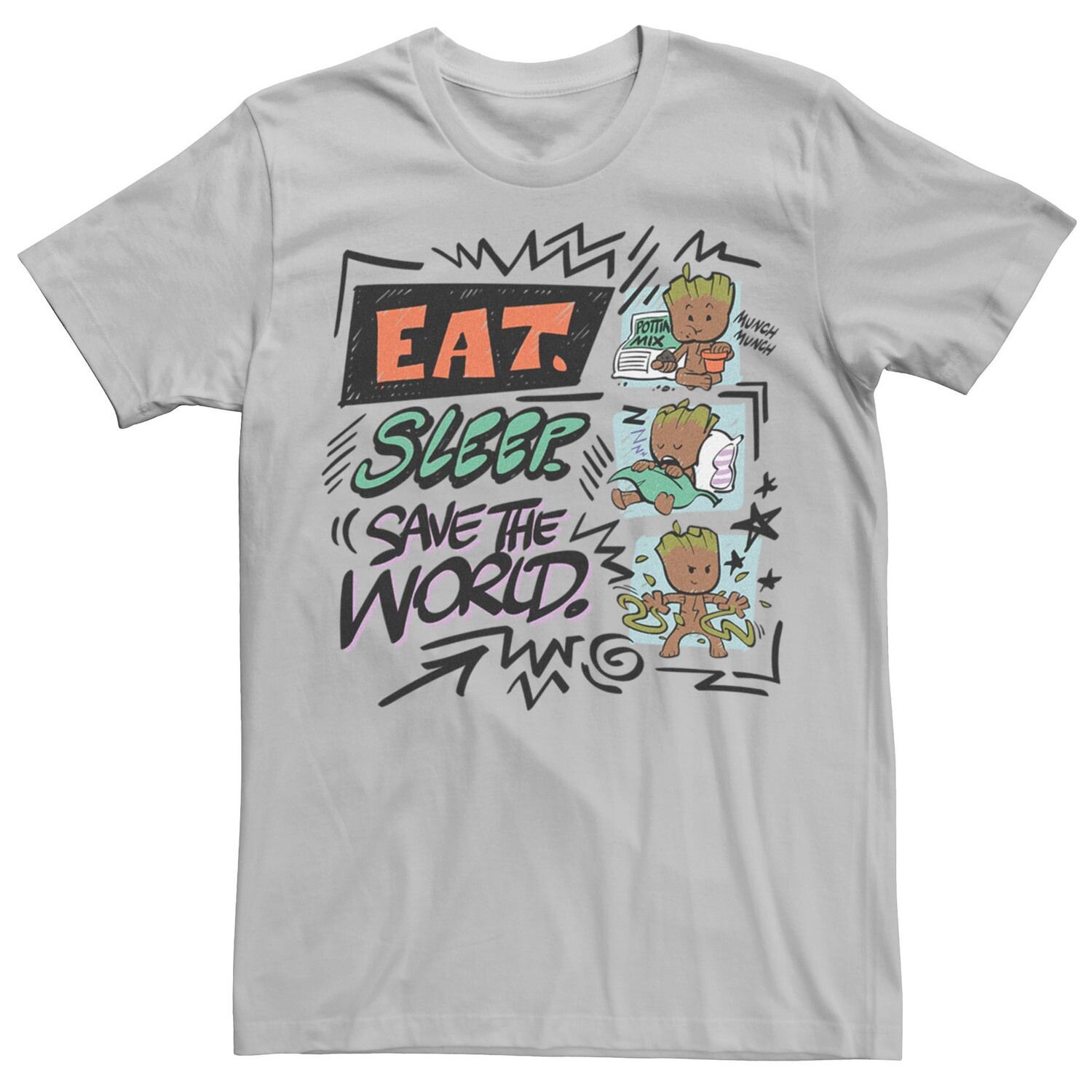 Мужская футболка Marvel Guardian Of The Galaxy Groots Cycle Of Life Licensed Character 
Мужская футболка Marvel Guardian Of The Galaxy Groots Cycle Of Life Licensed Character