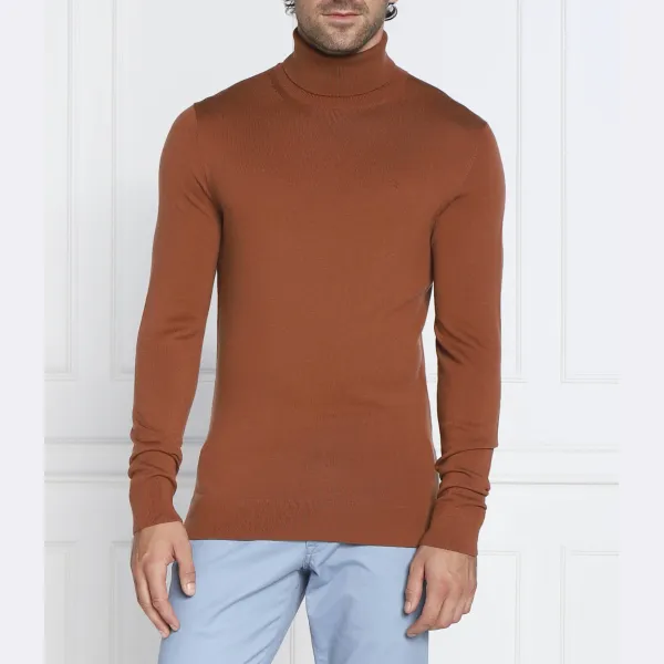 Шерстяная водолазка приталенного кроя Calvin Klein, коричневый
Шерстяная водолазка приталенного кроя Calvin Klein, коричневый