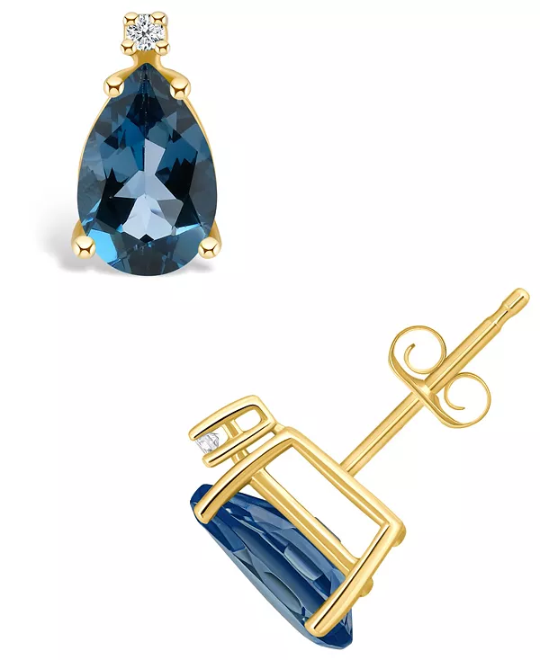 Серьги-Гвоздики с голубым лондонским топазом (2-1/10 карата) и бриллиантами в 14-каратном желтом золоте или 14-каратном белом золоте Macy'S, gold
Серьги-Гвоздики с голубым лондонским топазом (2-1/10 карата) и бриллиантами в 14-каратном желтом золоте или 14-каратном белом золоте Macy'S, gold