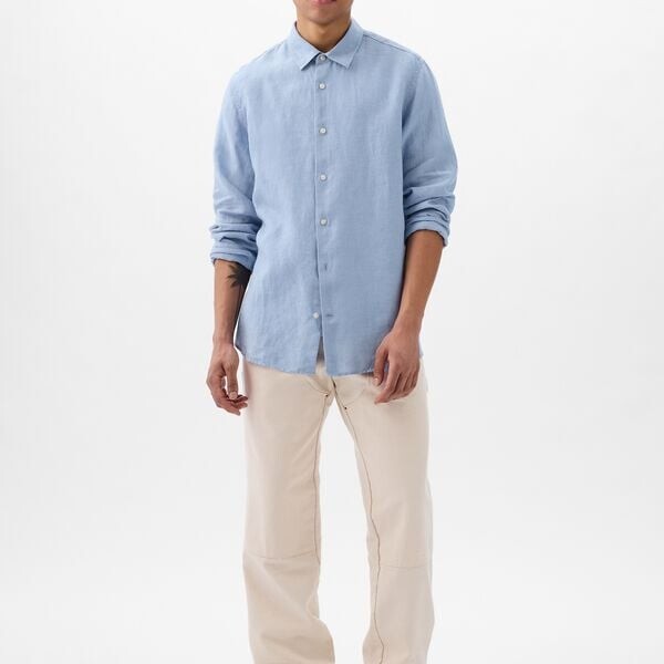 Рубашка regular-fit из льна Gap, голубой
Рубашка regular-fit из льна Gap, голубой