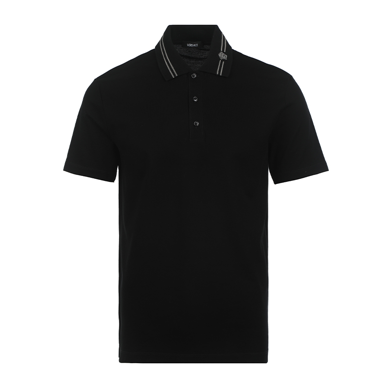 Вышитая поло с коротким рукавом Medusa VERSACE, черный
Вышитая поло с коротким рукавом Medusa VERSACE, черный