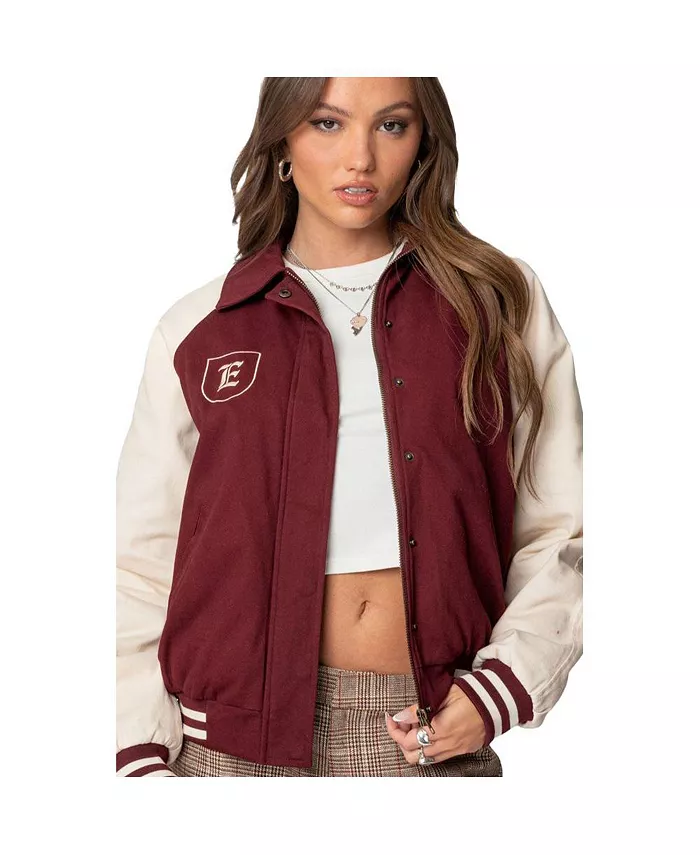 Женская университетская куртка-бомбер оверсайз Edikted, красный
Женская университетская куртка-бомбер оверсайз Edikted, красный