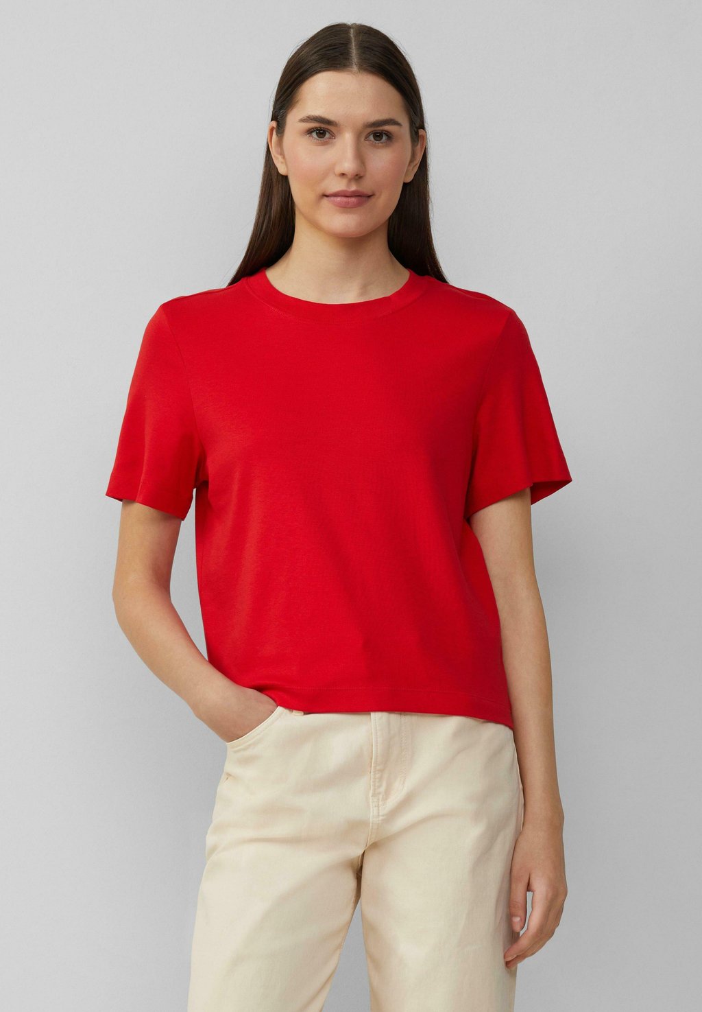 Базовая футболка s.Oliver, светло-красный 
Базовая футболка s.Oliver, светло-красный