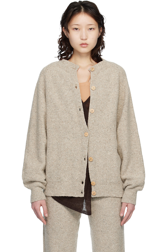 Baserange Кардиган цвета таупе
Baserange Кардиган цвета таупе