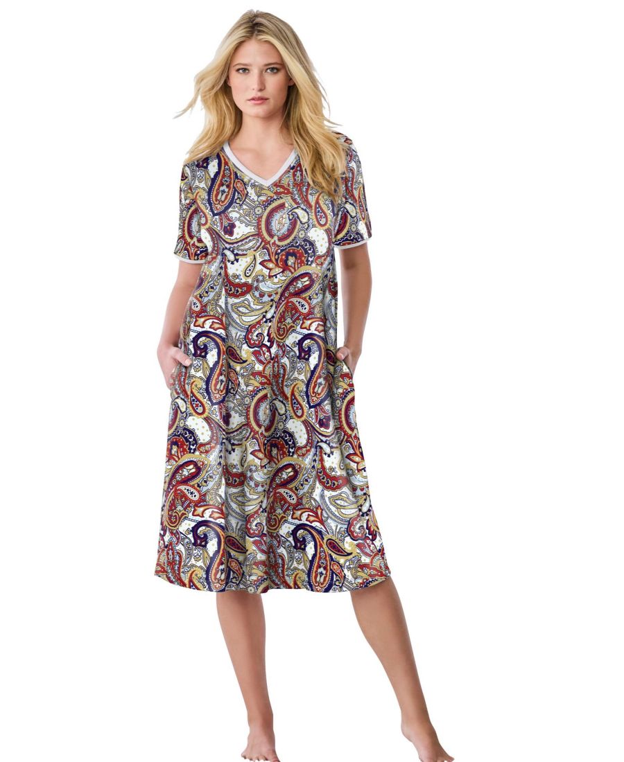 Женская короткая футболка-домик Dreams & Co, Multi paisley
Женская короткая футболка-домик Dreams & Co, Multi paisley