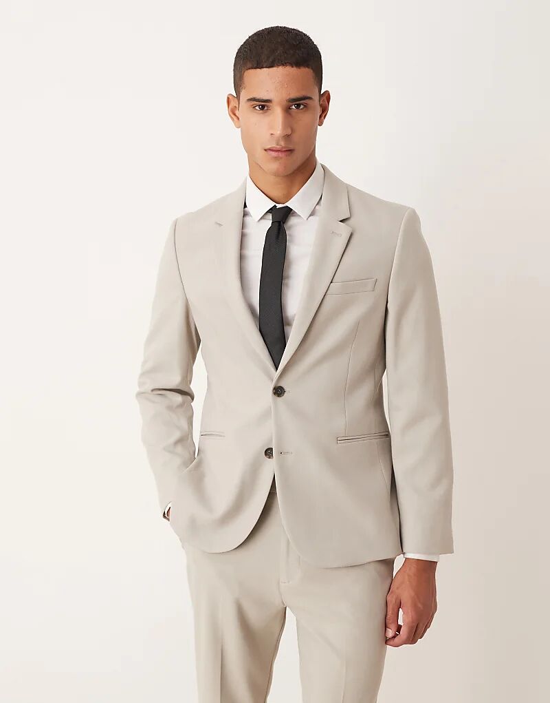 Узкий пиджак ASOS DESIGN из саржи цвета песочного камня
Узкий пиджак ASOS DESIGN из саржи цвета песочного камня