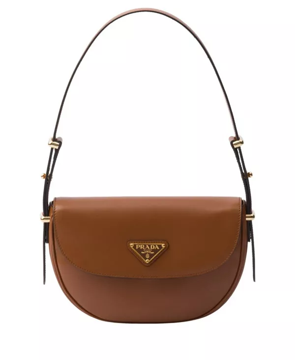 Кожаная сумка через плечо Arque с клапаном Prada, коричневый
Кожаная сумка через плечо Arque с клапаном Prada, коричневый