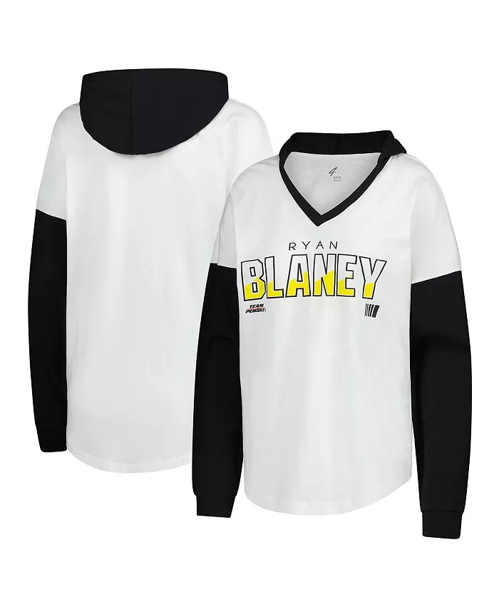 Женская белая/черная футболка с капюшоном и V-образным вырезом с изображением игрока запаса Райана Блэйни G-III 4Her by Carl Banks
Женская белая/черная футболка с капюшоном и V-образным вырезом с изображением игрока запаса Райана Блэйни G-III 4Her by Carl Banks