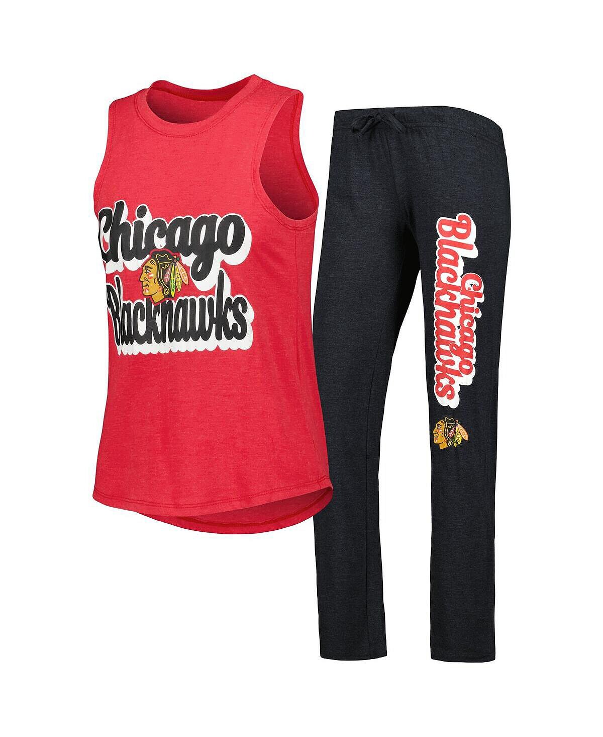 Женский комплект для сна с майкой и брюками Heather Red и Heather Black Chicago Blackhawks Meter Muscle Concepts Sport
Женский комплект для сна с майкой и брюками Heather Red и Heather Black Chicago Blackhawks Meter Muscle Concepts Sport