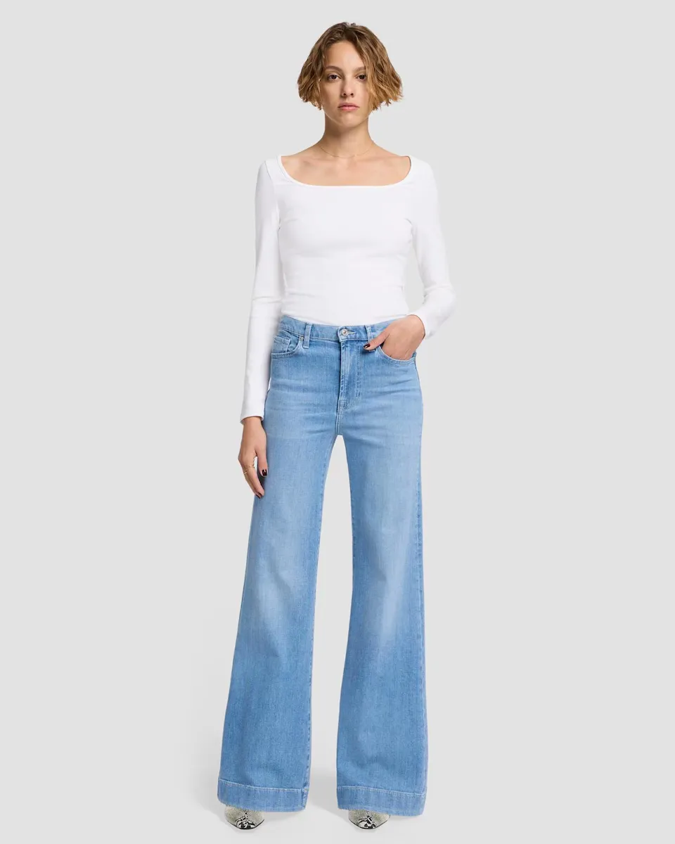 Современные женские расклешенные джинсы Dojo с высокой посадкой 7 For all mankind, светло-голубой
Современные женские расклешенные джинсы Dojo с высокой посадкой 7 For all mankind, светло-голубой