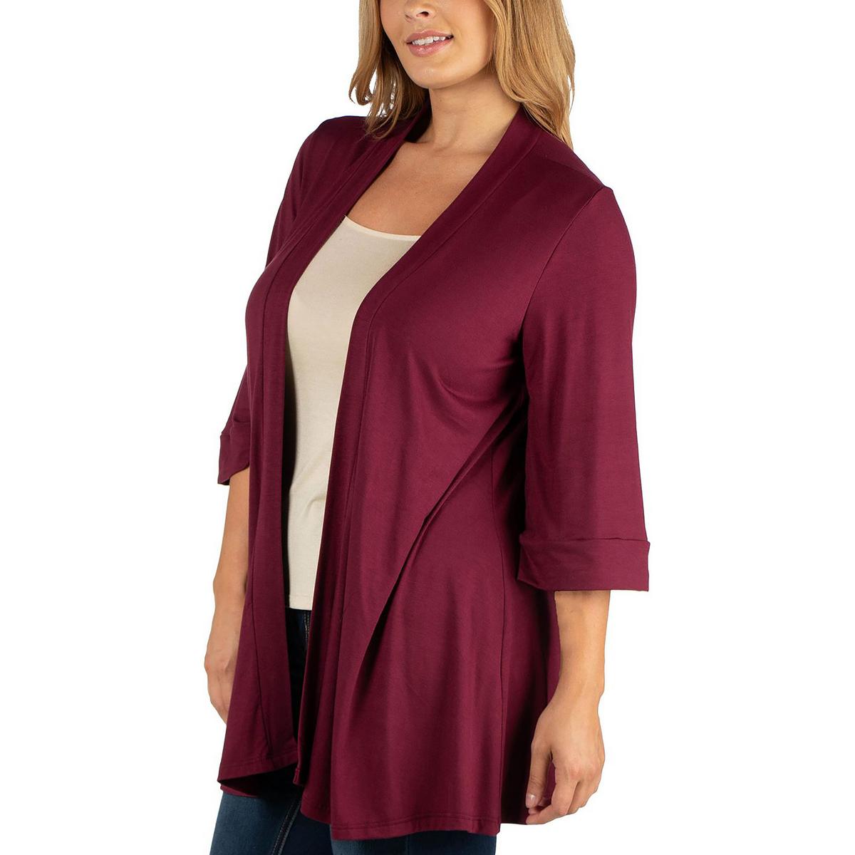 Женский однотонный блейзер из полиэстера с открытым передом 24seven Comfort Apparel, цвет wine
Женский однотонный блейзер из полиэстера с открытым передом 24seven Comfort Apparel, цвет wine