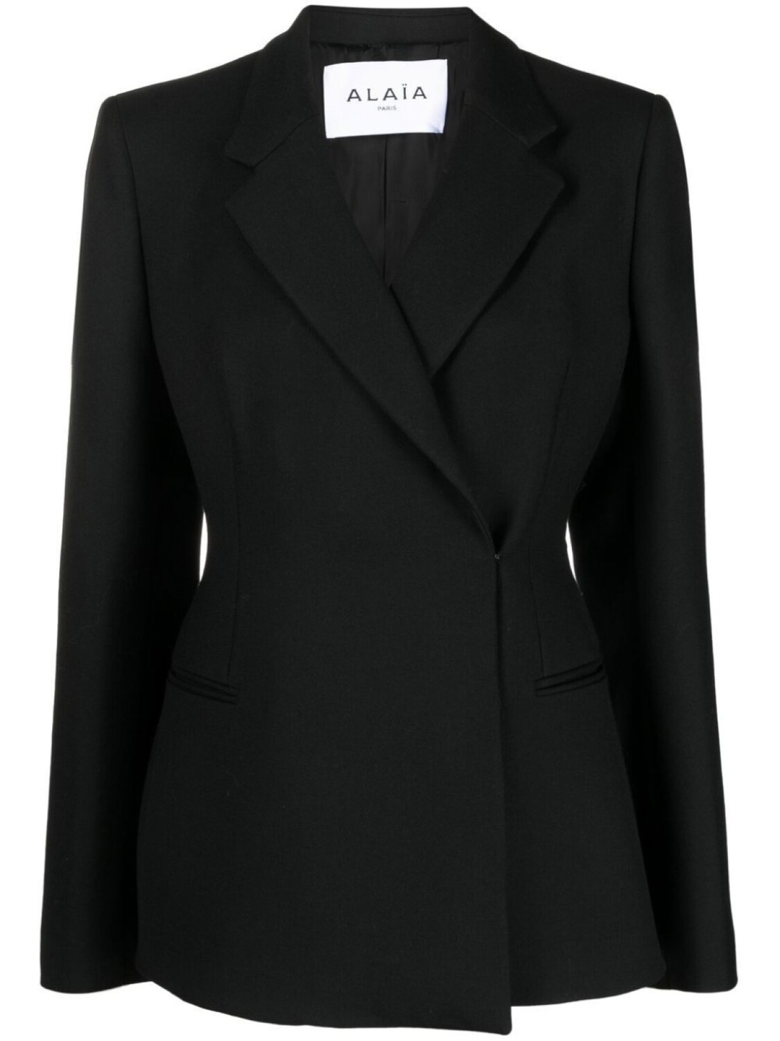 Alaïa двубортный блейзер из необработанной шерсти, черный
Alaïa двубортный блейзер из необработанной шерсти, черный