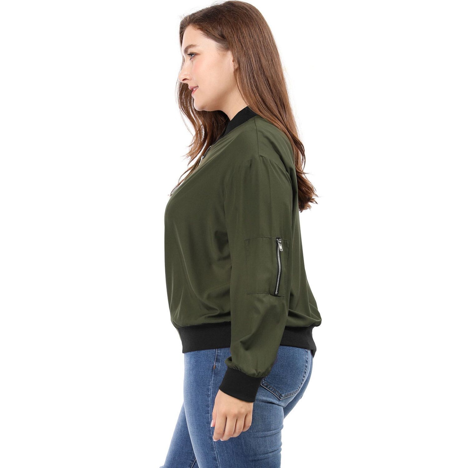 Женская куртка-бомбер больших размеров с контрастной отделкой на молнии до бедра Agnes Orinda, черный
Женская куртка-бомбер больших размеров с контрастной отделкой на молнии до бедра Agnes Orinda, черный