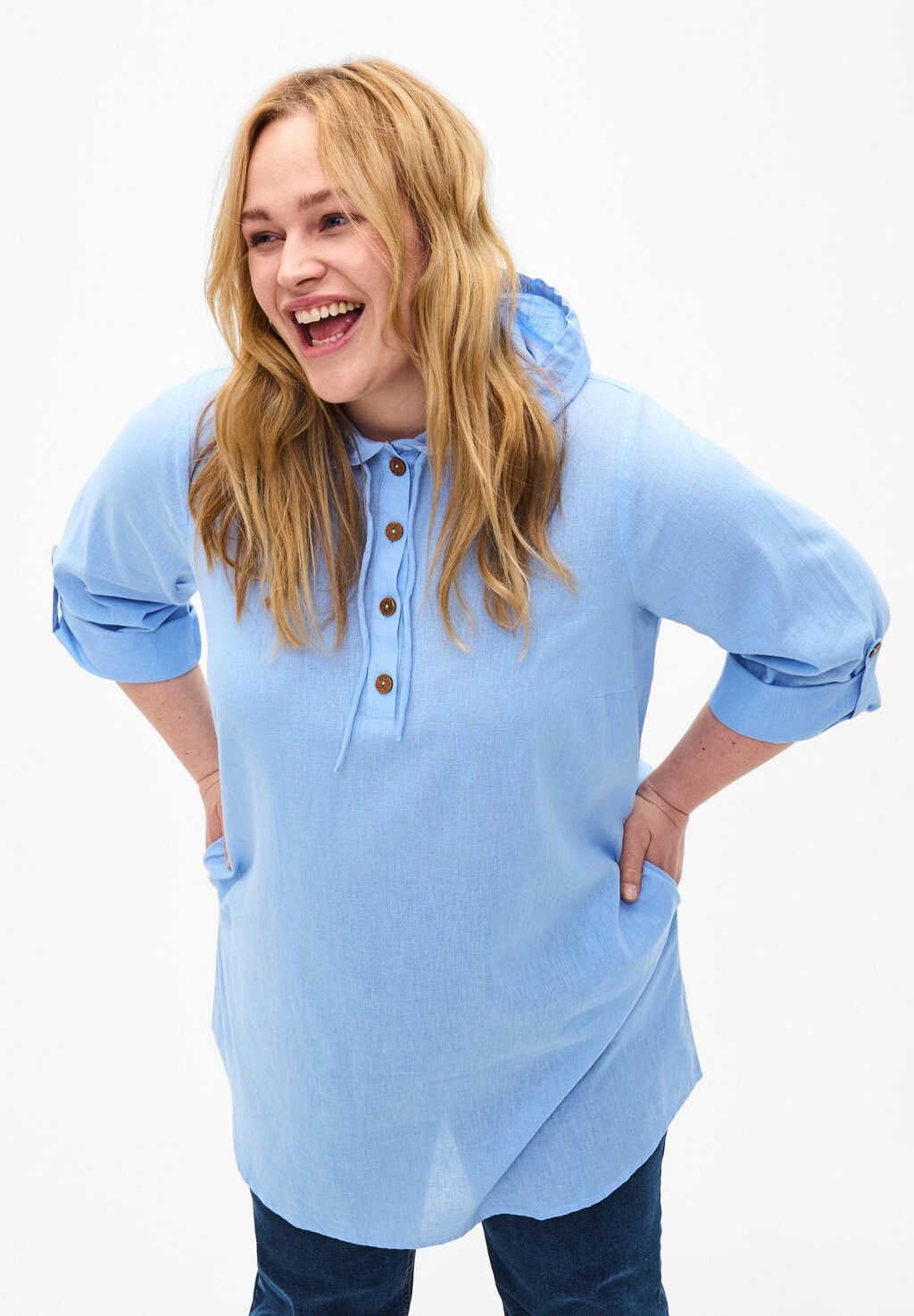 Блуза MIT KAPUZE Zizzi, светло-голубой
Блуза MIT KAPUZE Zizzi, светло-голубой